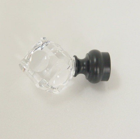 Square Acrylic Window Rod Finial - square_acrylic_window_finial